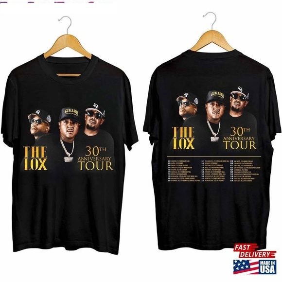 The Lox 30Th Anniversary Tour 2024 Shirt Band Fan Concert T-Shirt 2 Sided - Picture 1 of 4